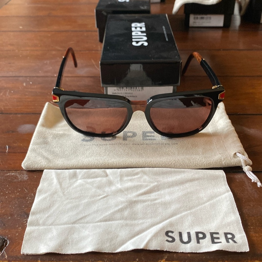 RetroSuperFuture People - Vincenzo II Black & Briar. Unisex Sunglasses